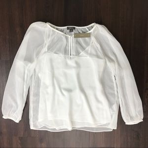 J. Crew Tops - J. Crew Point Sur Chiffon Pin Dot Top S NWT J. Crew Tops - J. Crew Point Sur Chiffon Pin Dot Top S NWT